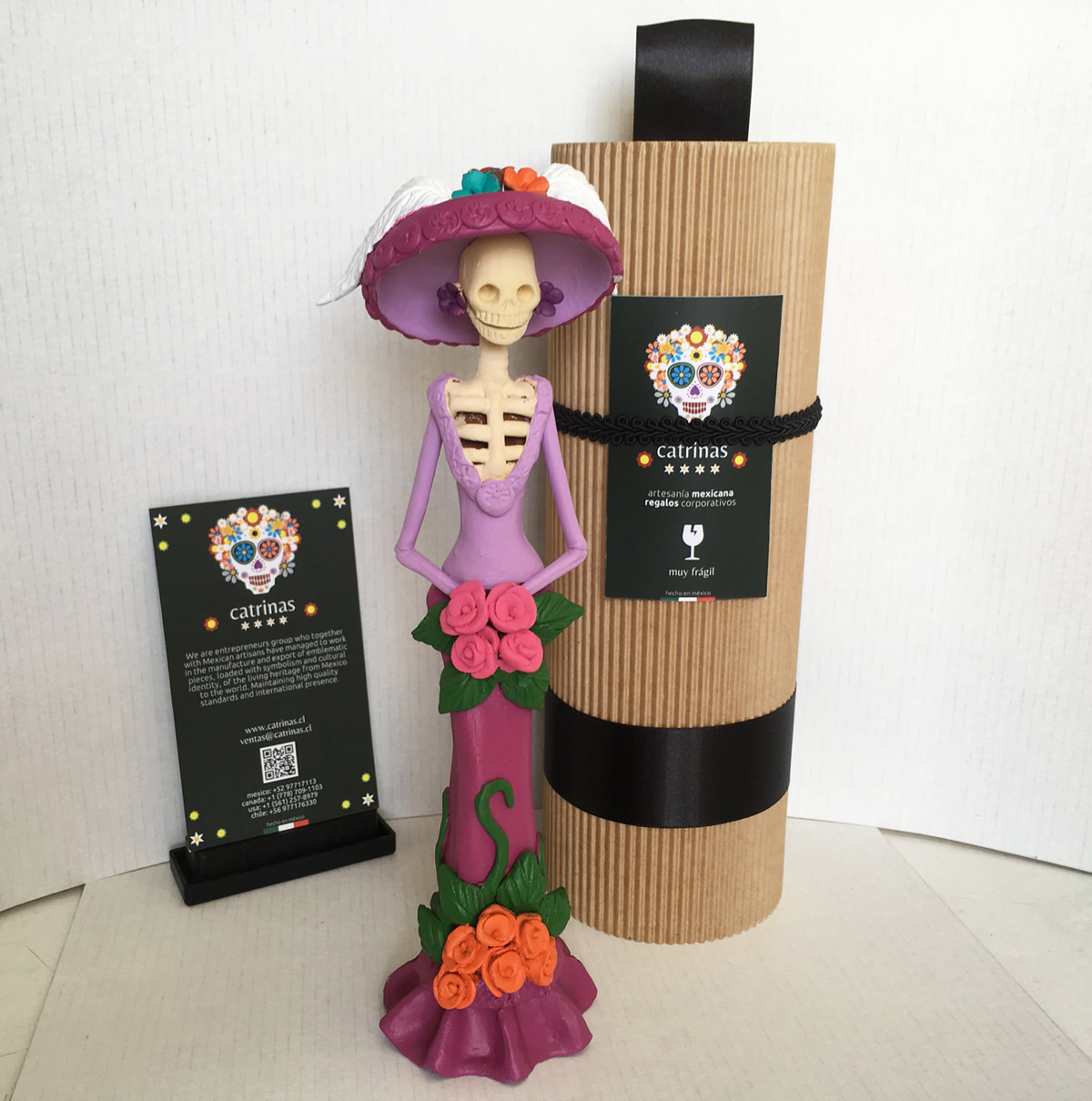 Catrina Mexicana Garbancera Violeta 🦋 Catrinas Artesanía Y Cultura