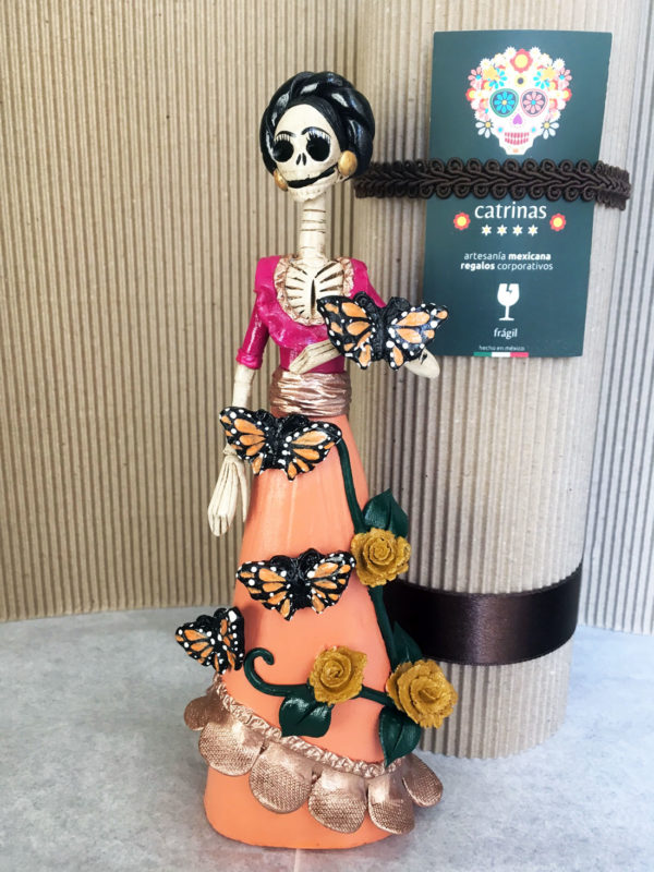 Catrina Mexicana Frida Kahlo 4 Mariposas 4