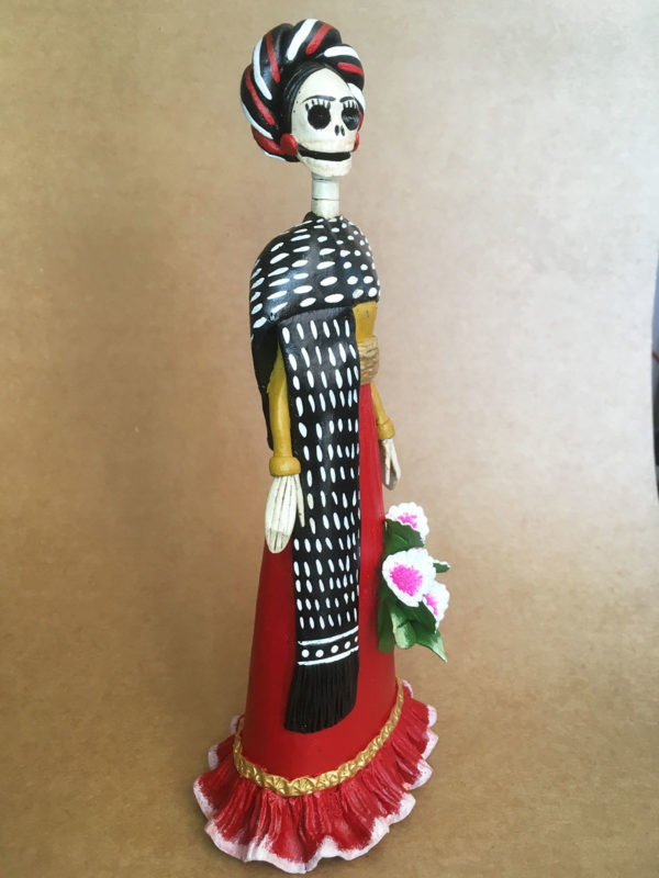 Catrina Mexicana Frida Kahlo Rebozo Negro 4