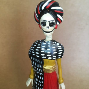 Catrina Mexicana Frida Kahlo Rebozo Negro