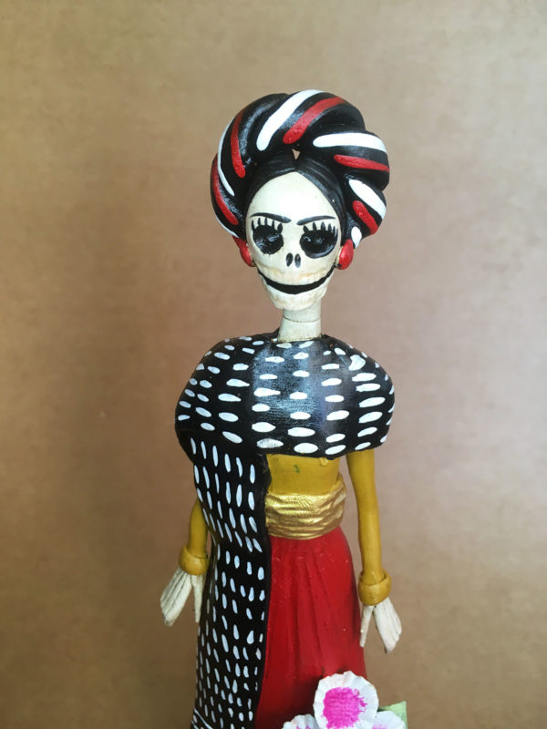 Catrina Mexicana Frida Kahlo Rebozo Negro