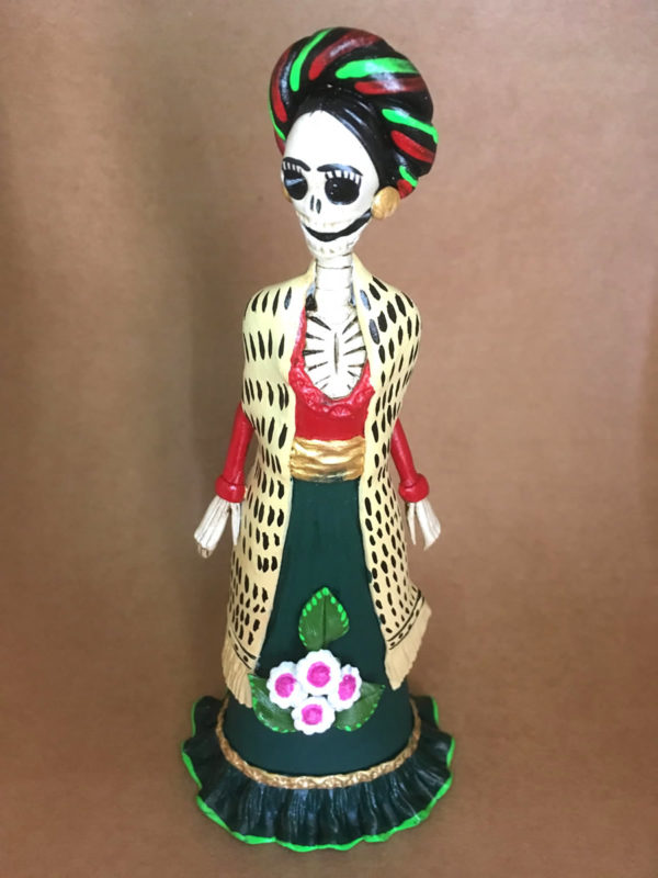 Catrina Mexicana Frida Kahlo Rebozo amarillo 5