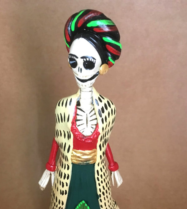 Catrina Mexicana Frida Kahlo Rebozo amarillo