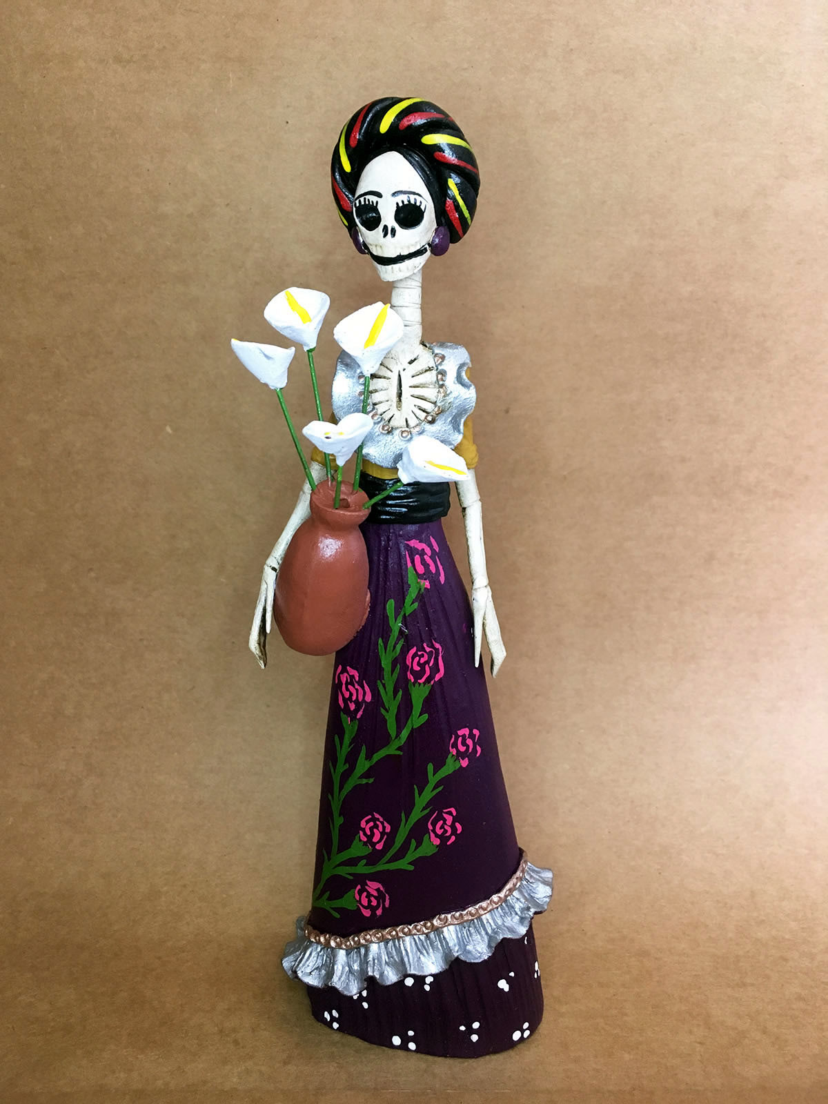 Catrina Mexicana Frida Kahlo 5 Calas 🦋 Catrinas Artesanía Y Cultura