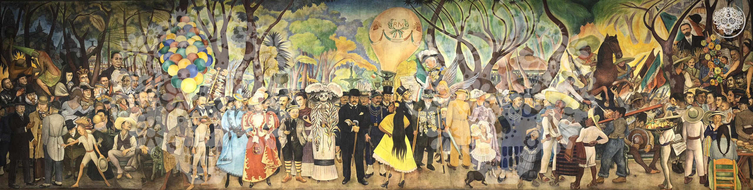 Notorio Incentivo El actual El Mural de Diego Rivera que le dio vida a la Catrina Mexicana – 🦋 Catrinas  | Artesanía y Cultura Mexicana en Chile