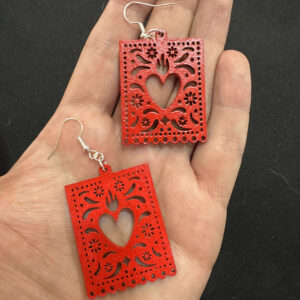 Arete Papel Picado Corazón