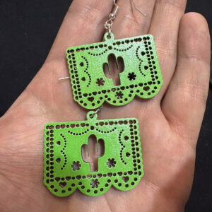 Arete Papel Picado Cactus